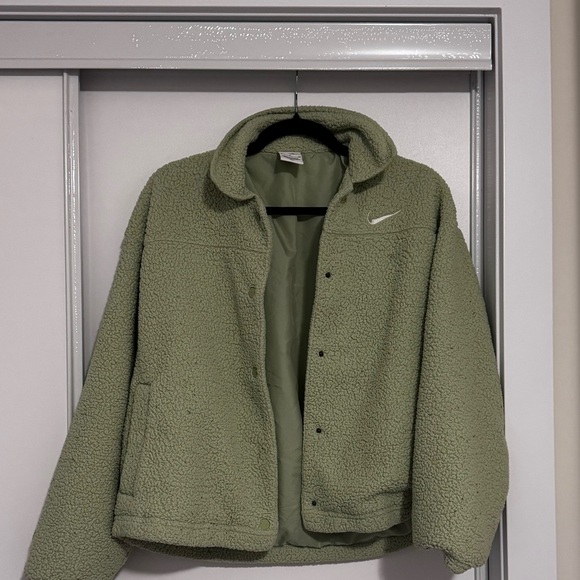 Nike Jackets & Blazers - Nike Mint Green Sherpa Jacket